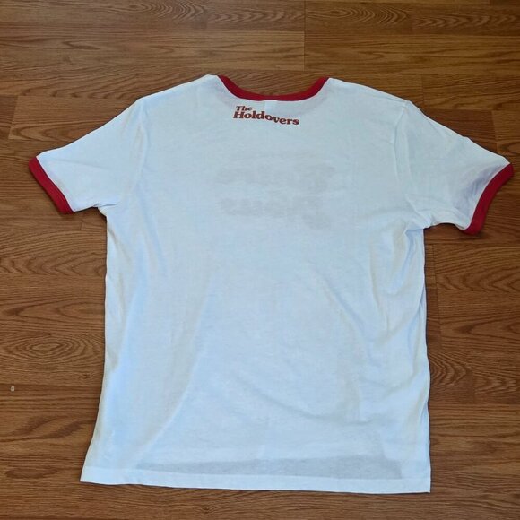 The Holdovers Movie Retro Ringer T-shirt Men’s XL ‘Entre Nous’ White Red Tee - Picture 9 of 12